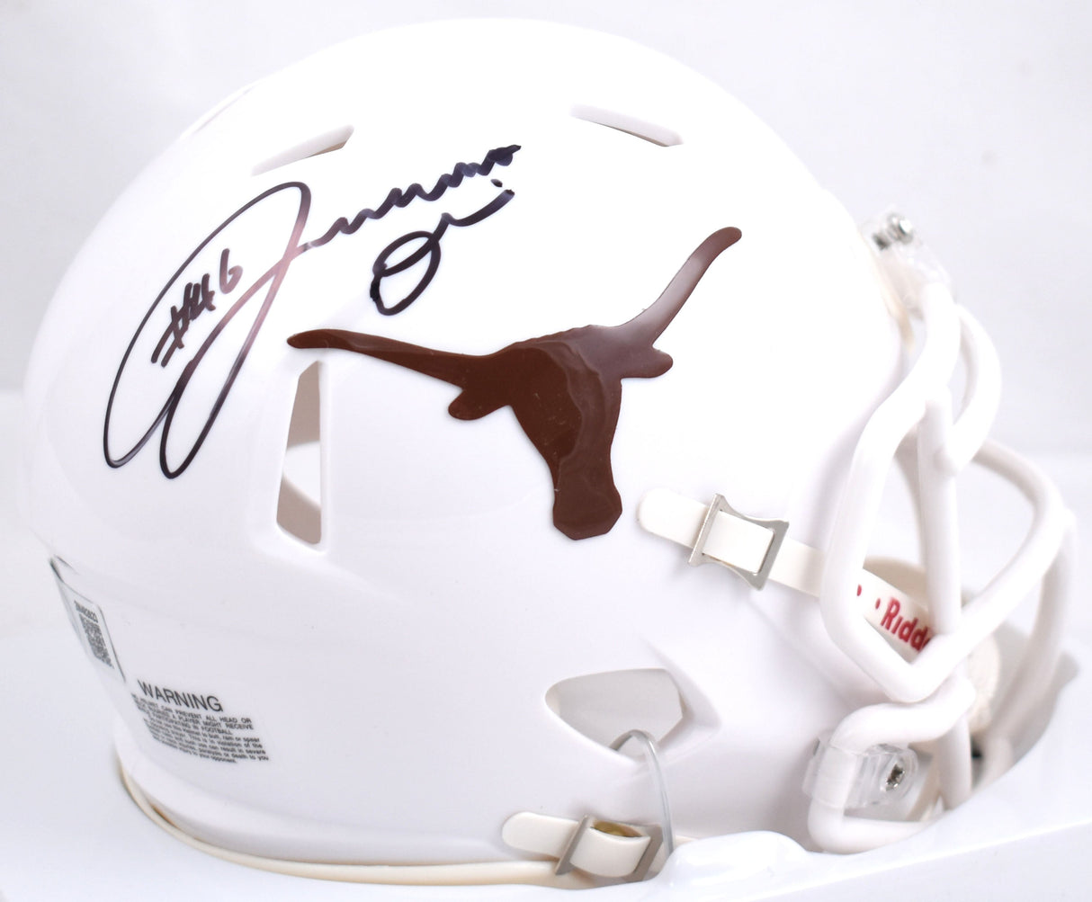 Joseph Ossai Autographed Texas Longhorns Speed Mini Helmet - Beckett W Hologram