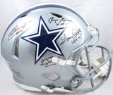 Staubach Dorsett Pearson Signed Cowboys F/S Speed Authentic Helmet - Beckett W