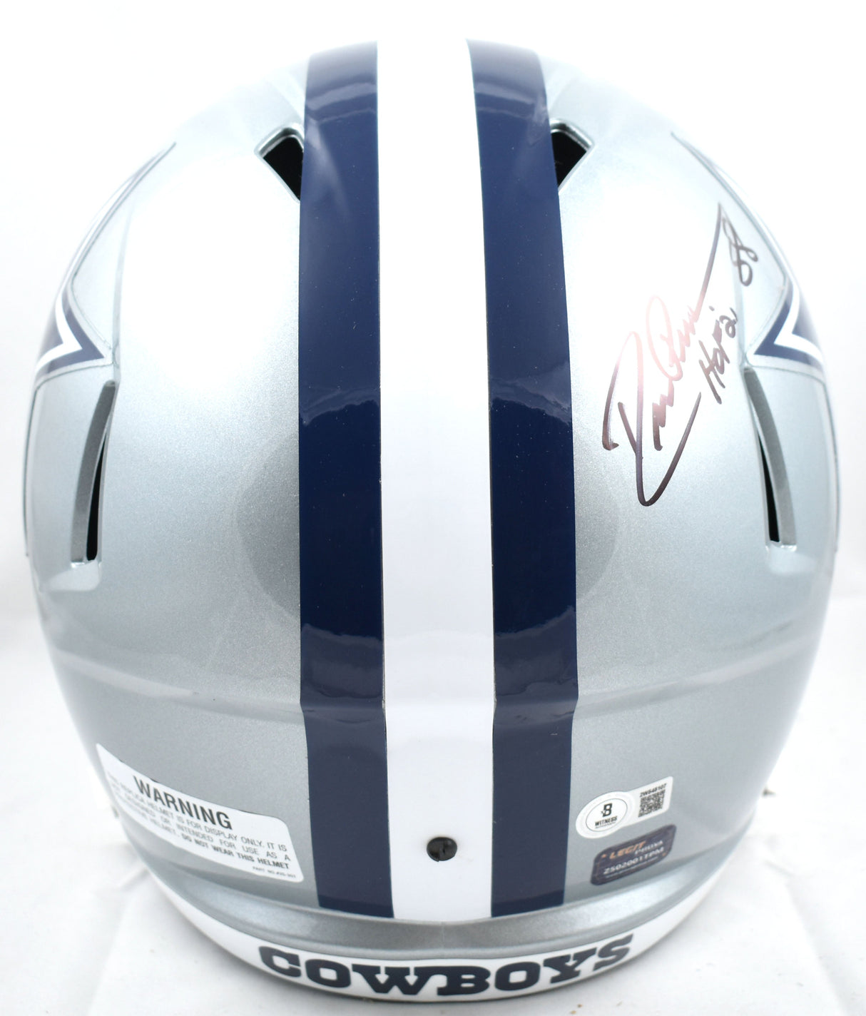 Staubach Dorsett Pearson Signed Cowboys F/S Speed Helmet w/HOF - Beckett W Holo