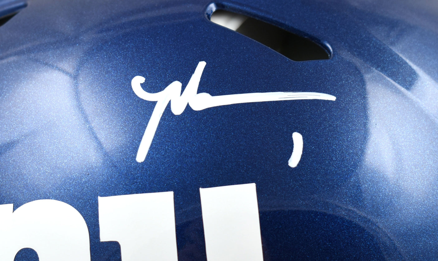 Malik Nabers Signed New York Giants F/S Speed Authentic Helmet - Fanatics *White