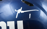 Malik Nabers Signed New York Giants F/S Speed Authentic Helmet - Fanatics *White