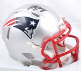 Christian Gonzalez Autographed Patriots Speed Mini Helmet - Beckett W Hologram