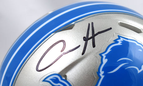 Aidan Hutchinson Autographed Lions 2024 Speed Mini Helmet - Beckett W Hologram