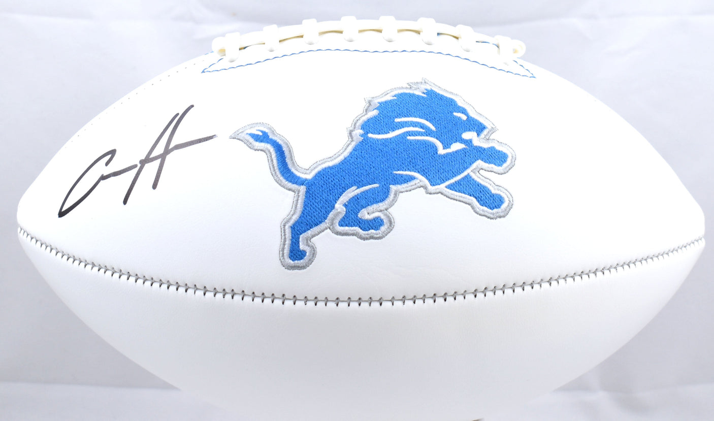 Aidan Hutchinson Autographed Detroit Lions Logo Football - Beckett W Hologram