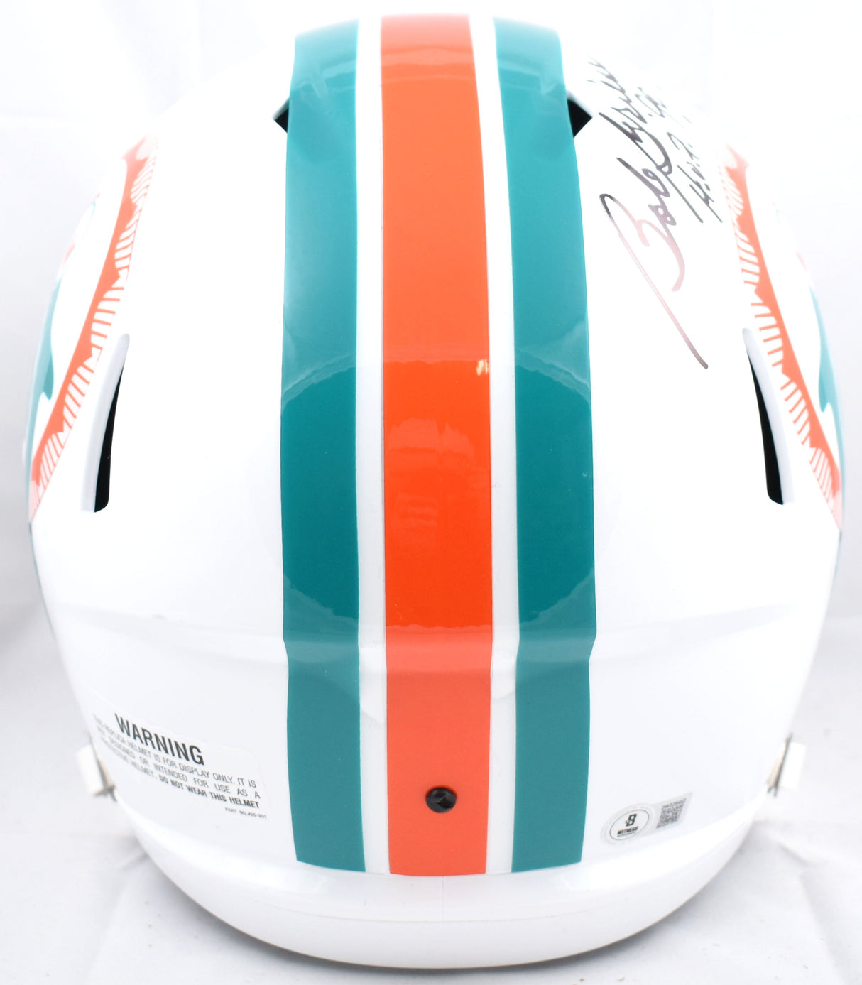 Bob Griese Autographed Dolphins F/S 1972 Speed Helmet HOF 17-0 - Beckett W Holo