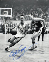 Bob Cousy Autographed Boston Celtics 16x20 Drive Photo - Beckett W Holo *Blue