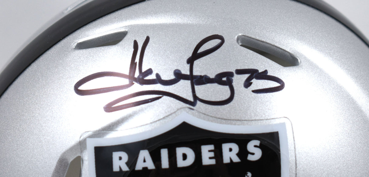 Howie Long Autographed Raiders Speed Mini Helmet - Beckett W Hologram *Black