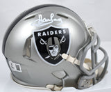 Howie Long Autographed Raiders Flash Speed Mini Helmet-Beckett W Hologram *White