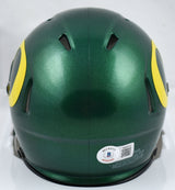 Tez Johnson Autographed Oregon Ducks Speed Mini Helmet-Beckett W Hologram*Yellow