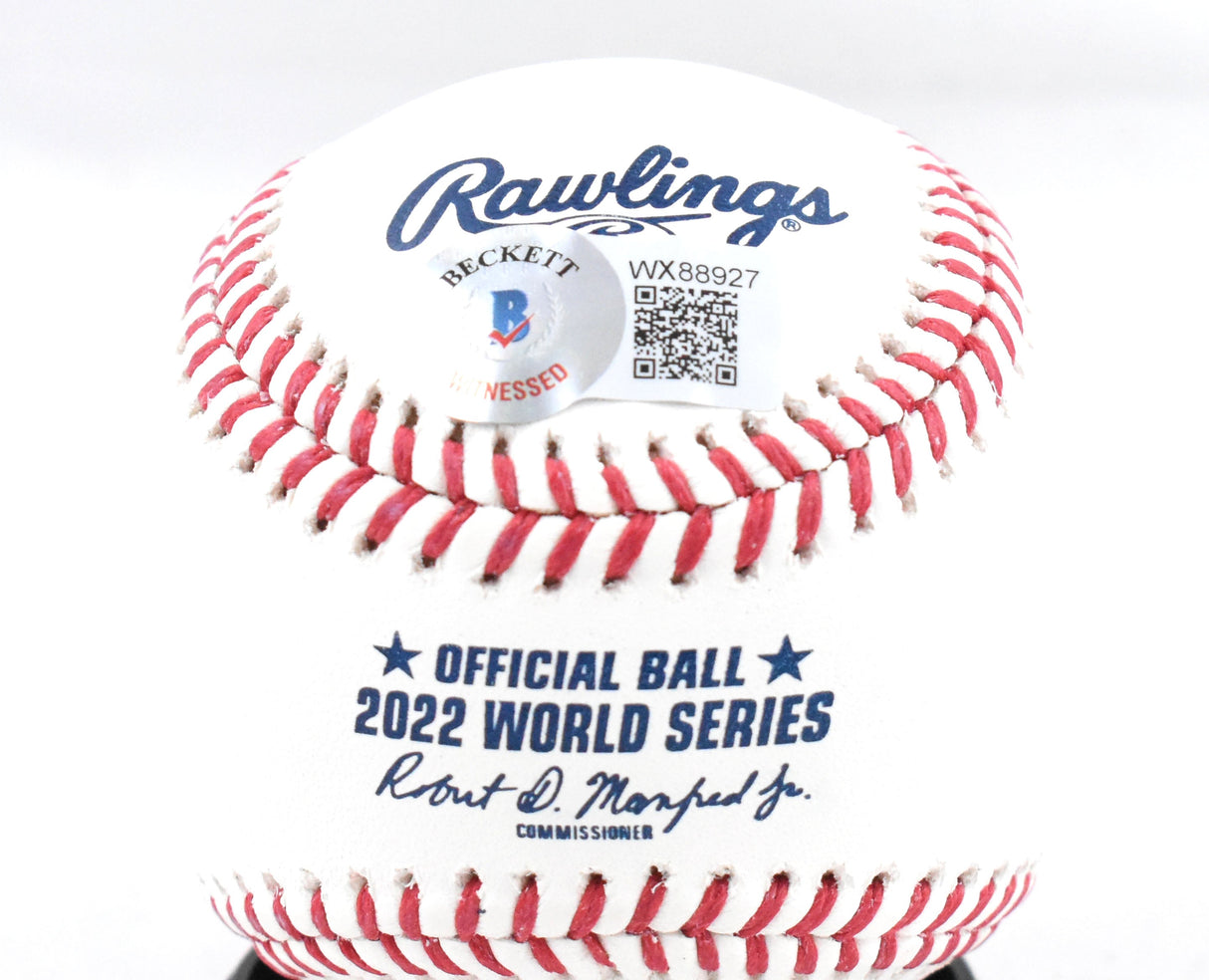 Lance McCullers Jr. Signed Rawlings World Series OML Baseball - Beckett W Holo