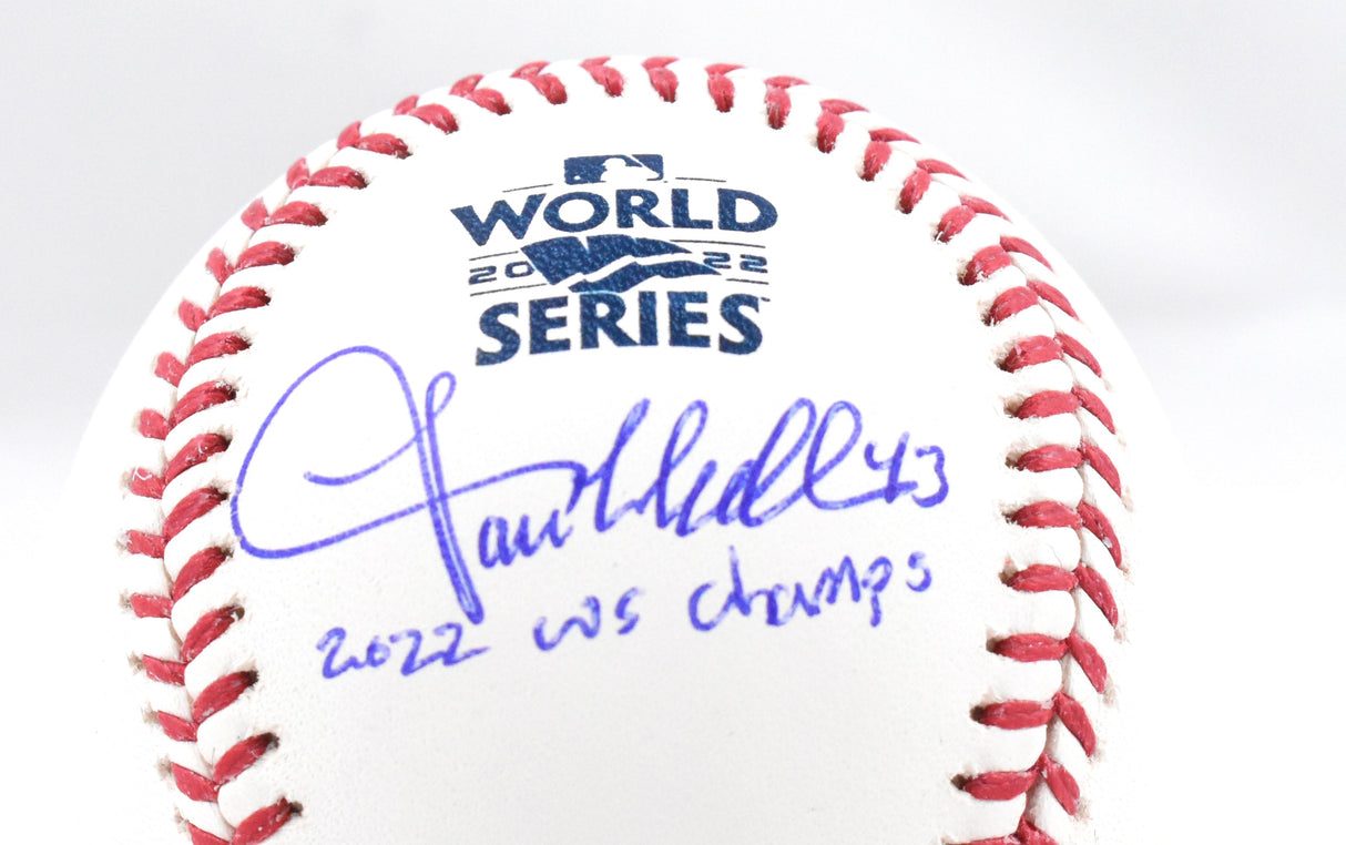 Lance McCullers Jr. Signed Rawlings WS OML Baseball WS CHAMPS - Beckett W Holo