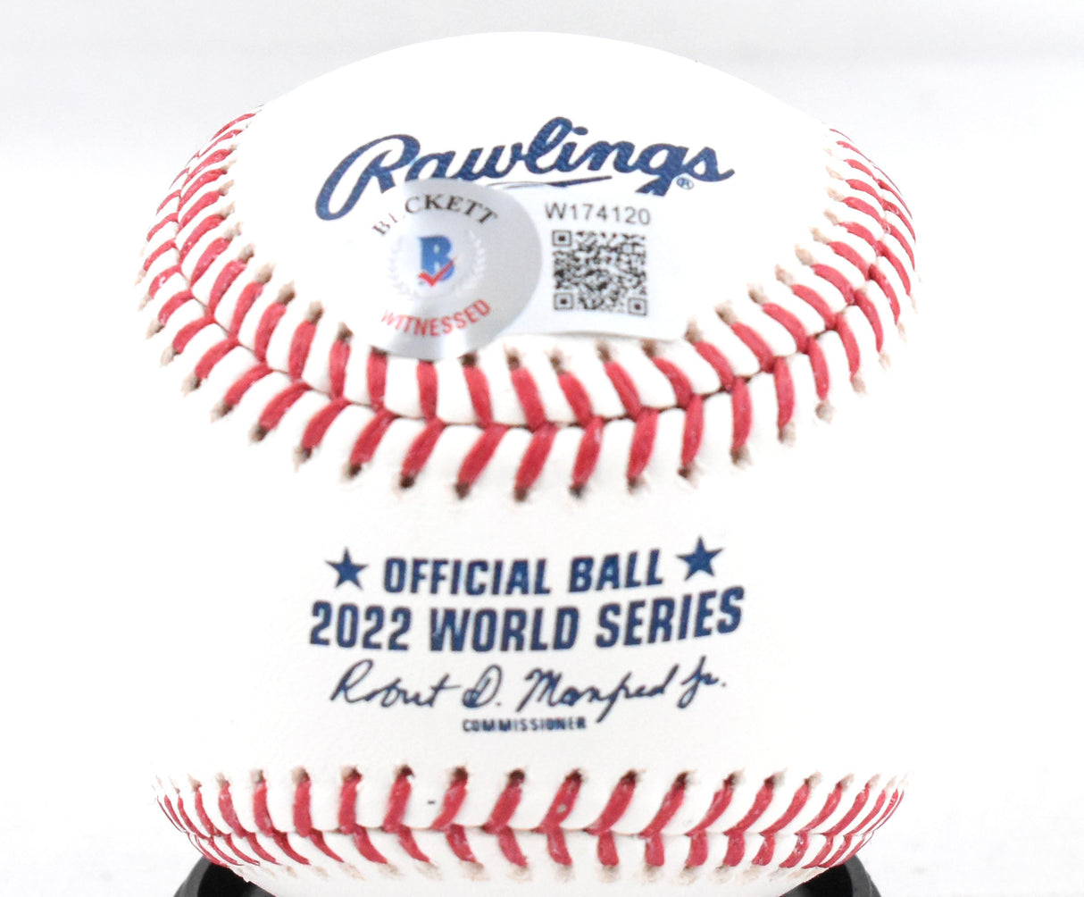 Lance McCullers Jr. Signed Rawlings WS OML Baseball WS CHAMPS - Beckett W Holo