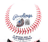 Framber Valdez Autographed Rawlings World Series OML Baseball - Beckett W Holo