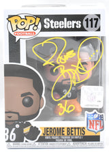 Jerome Bettis Autographed Steelers Funko Pop #117 - Beckett W Hologram *Yellow