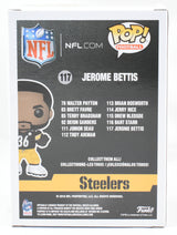 Jerome Bettis Autographed Steelers Funko Pop #117 - Beckett W Hologram *Yellow