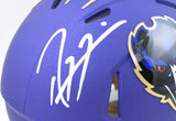 Ray Lewis Autographed Baltimore Ravens Alt 24 Speed Mini Helmet - Beckett W Holo