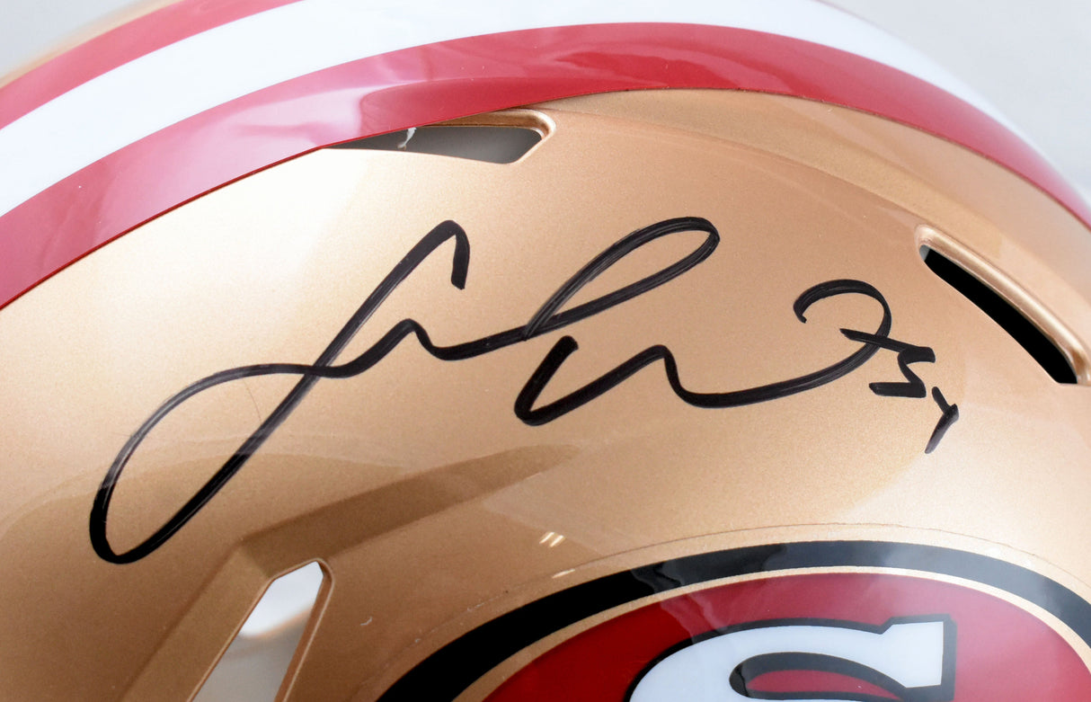 Fred Warner Autographed 49ers F/S Speed Authentic Helmet - Beckett W Hologram