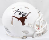 DeMarvion Overshown Autographed Texas Longhorns Speed Mini Helmet-Beckett W Holo