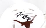 DeMarvion Overshown Autographed Texas Longhorns Speed Mini Helmet-Beckett W Holo