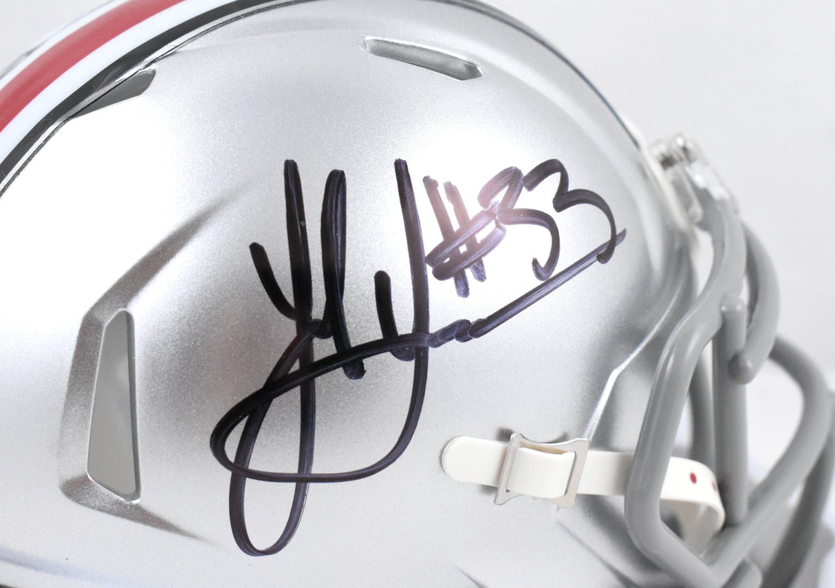 Jack Sawyer Autographed Ohio State Buckeyes Speed Mini Helmet - Beckett W Holo