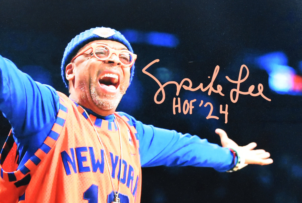 Spike Lee Autographed New York Knicks 16x20 HOF Photo - Beckett W Hologram