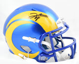 Jared Verse Autographed Rams Speed Mini Helmet - Beckett W Hologram *Black