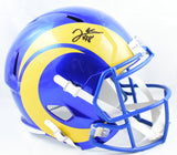 Jared Verse Autographed Rams F/S Speed Helmet - Beckett W Hologram *Black