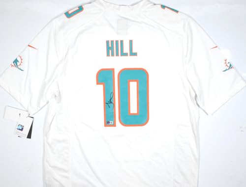 Tyreek Hill Autographed Miami Dolphins Nike White Game Jersey-Beckett W Hologram