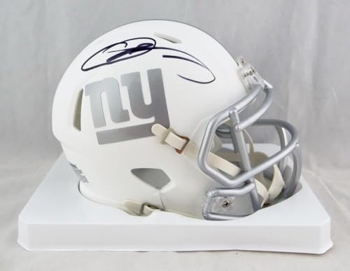 Odell Beckham Jr Autographed New York Giants Ice Mini Helmet- JSA Auth *Black