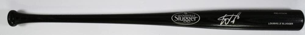 Wander Franco Autographed Black Louisville Slugger Pro Stock Baseball Bat - JSA