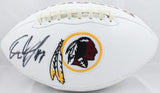 Dwayne Haskins Autographed Washington Redskins Logo Football- Beckett Auth *Blk