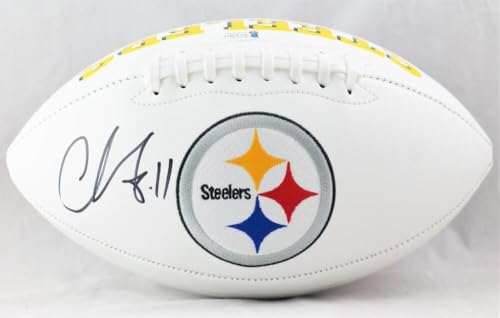 Chase Claypool Autographed Pittsburgh Steelers Logo Football- Beckett W *Black