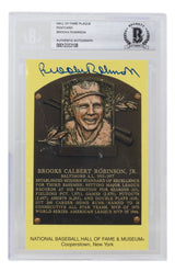 Brooks Robinson Signed Slabbed Orioles Hall of Fame Plaque Postcard BAS 108 - Sports Integrity