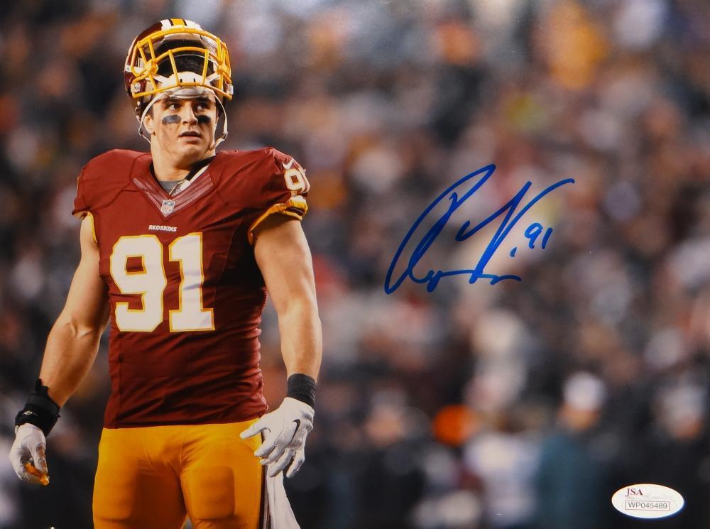 Ryan Kerrigan Autographed Redskins 8x10 Helmet Off Photo- JSA W Auth