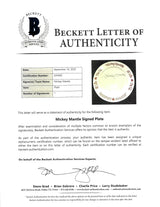 Mickey Mantle Autographed Mickey Mantle's Country Cooking' Restaurant Plate New York Yankees Beckett BAS #A34682