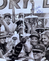 Richard Petty Signed 16x20 Nascar Champagne Photo JSA Hologram - Sports Integrity