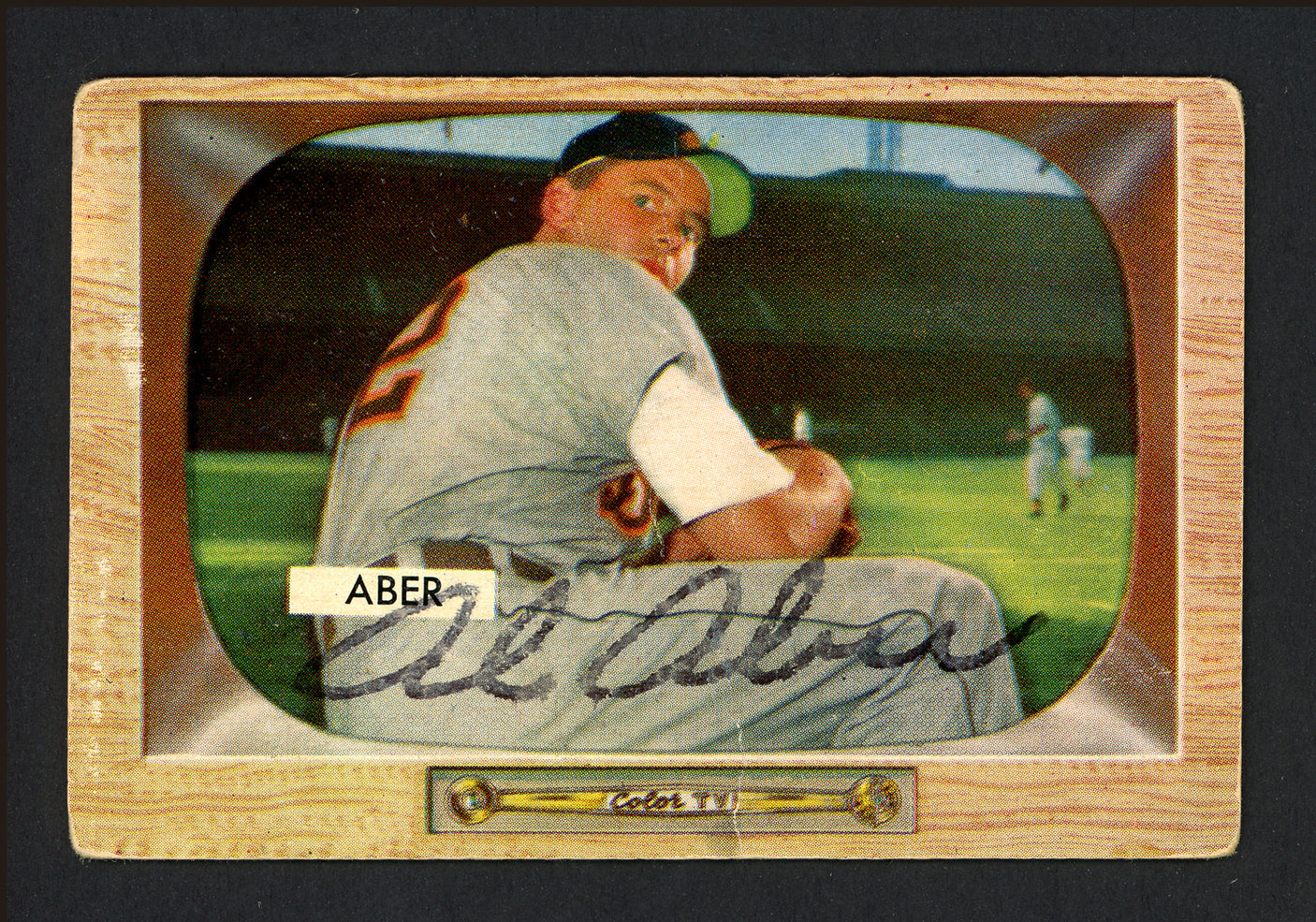 Al Aber Autographed 1955 Bowman Card #24 Detroit Tigers SKU #164176