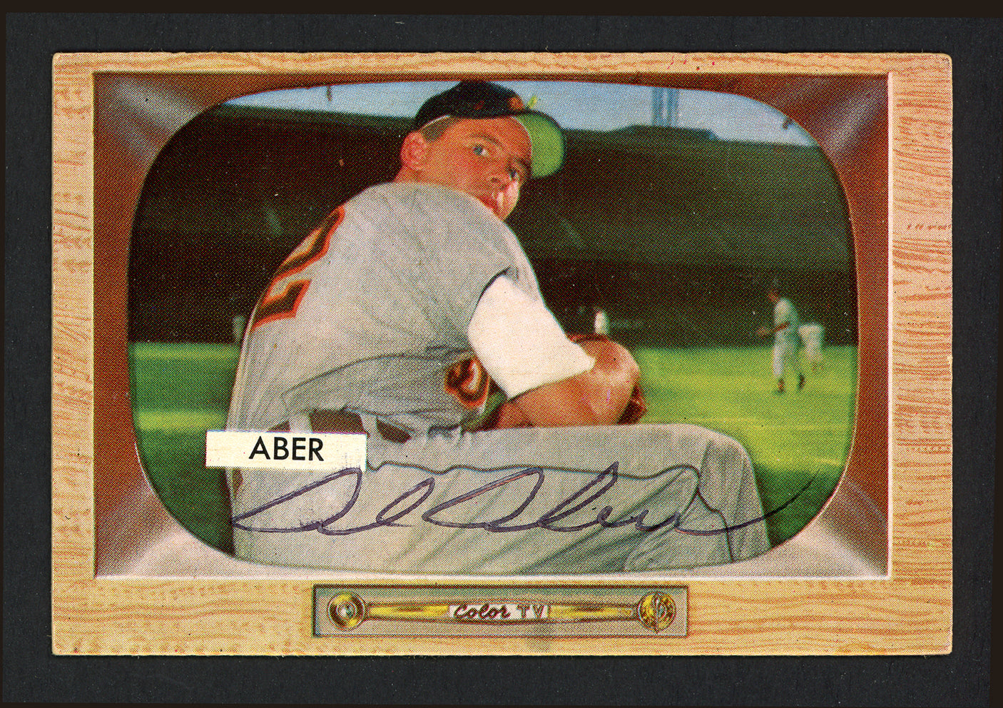 Al Aber Autographed 1955 Bowman Card #24 Detroit Tigers SKU #164177