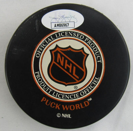 Bryan Trottier Signed Auto Autograph Islanders Logo Hockey Puck JSA AM86967