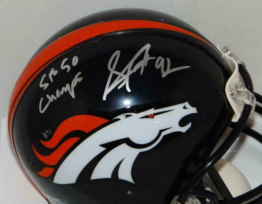 Sylvester Williams Autographed Denver Broncos Mini Helmet With SB 50 Champs- JSA