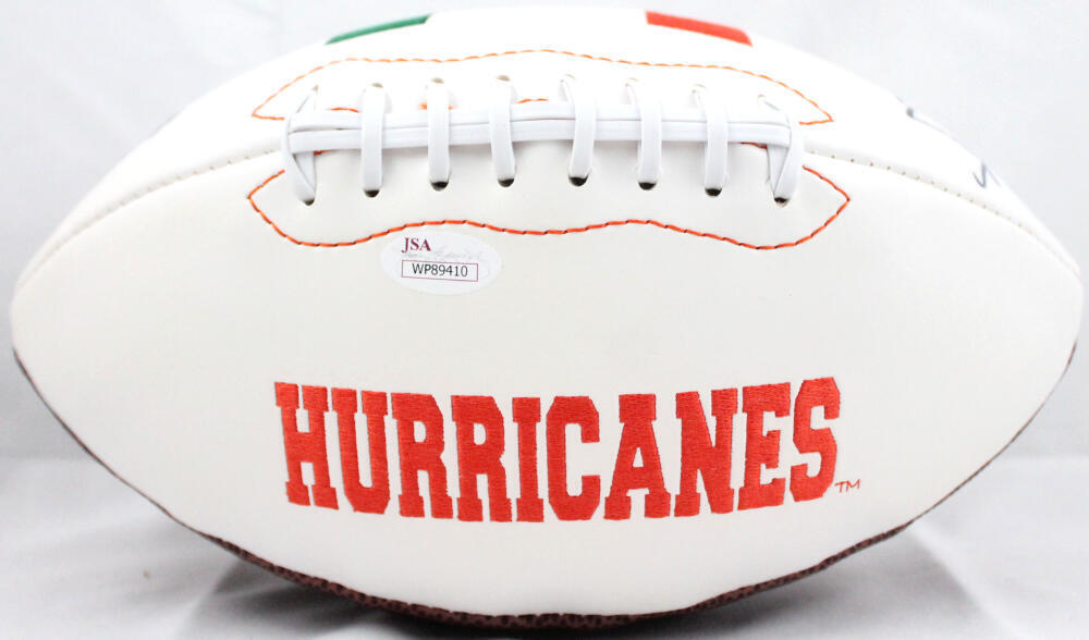 Vinny Testaverde Autographed Miami Hurricanes Logo Football W/ Heisman- JSA W Au