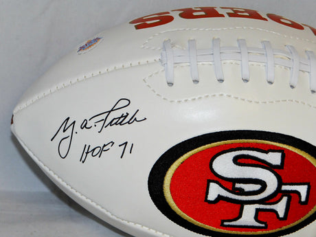 Y.A. Tittle HOF Autographed San Francisco 49ers Logo Football- TriStar Auth