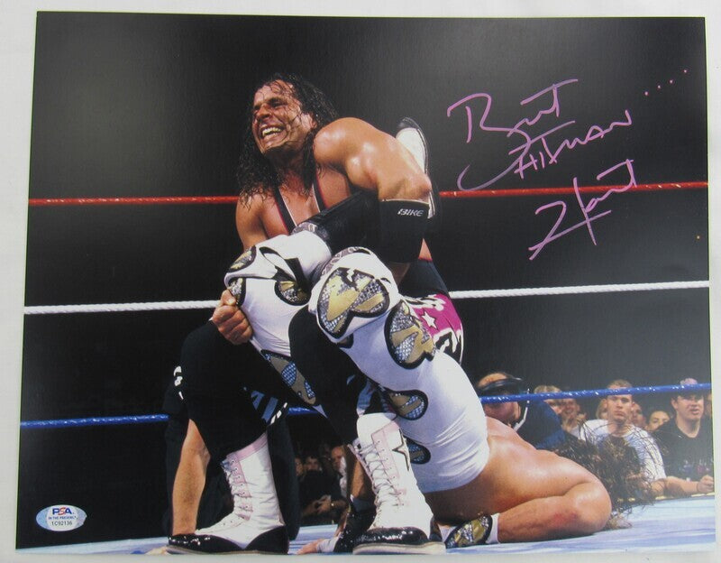 Bret Hart Signed Auto Autograph 11x14 Photo PSA/DNA In The Presence COA I