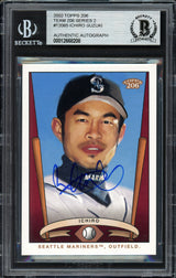 Ichiro Suzuki Autographed 2002 Topps 206 Card #T206-5 Seattle Mariners Beckett BAS Stock #191243