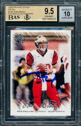 Tom Brady Autographed 2000 Pacific Private Stock Retail Rookie Card #128 New England Patriots BGS 9.5 Auto Grade Gem Mint 10 #78/650 Beckett BAS #13060313