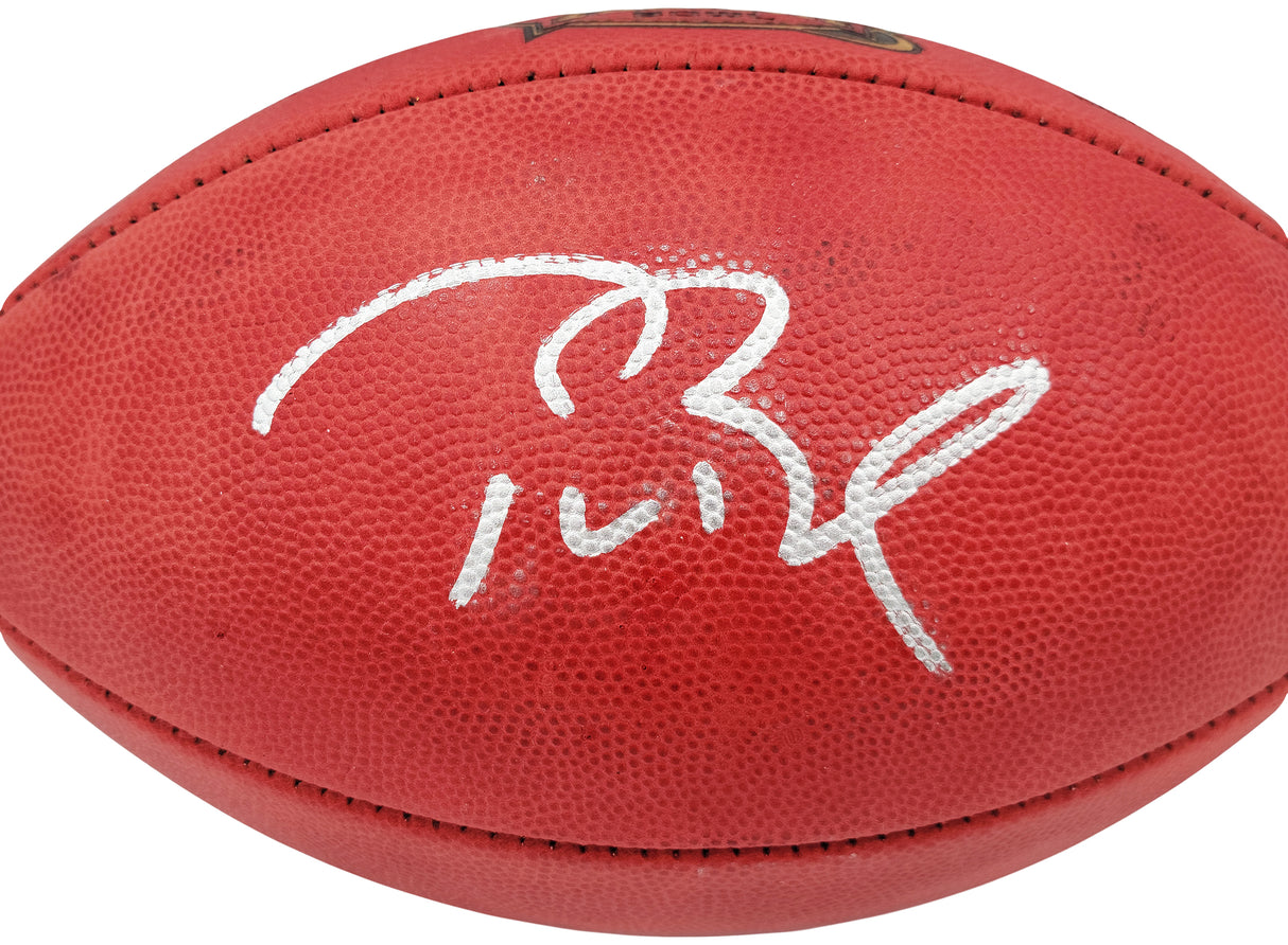 Tom Brady Autographed Official NFL Leather SB XXXVIII Logo Football Tampa Bay Buccaneers Fanatics Holo Stock #202364