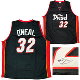 Miami Heat Shaquille Shaq O'Neal Autographed Black Jersey The Diesel Beckett BAS Stock #202307