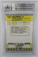 1989 Fleer Ken Griffey Jr. Signed Auto Autograph Card #548 Beckett Authentic Encapsulated Mint 10