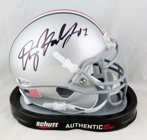 Dwayne Haskins Autographed Ohio State Buckeyes Mini Helmet- Beckett Auth *Black