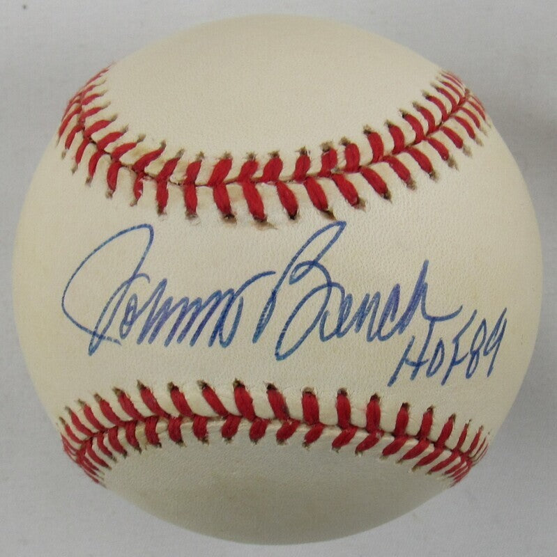 Johnny Bench Signed Auto Autograph Rawlings Baseball JSA AS04943